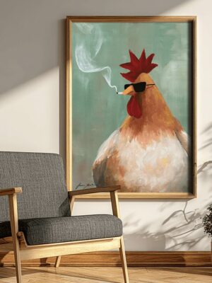 'Cigarette Break' - Painting Reproduction