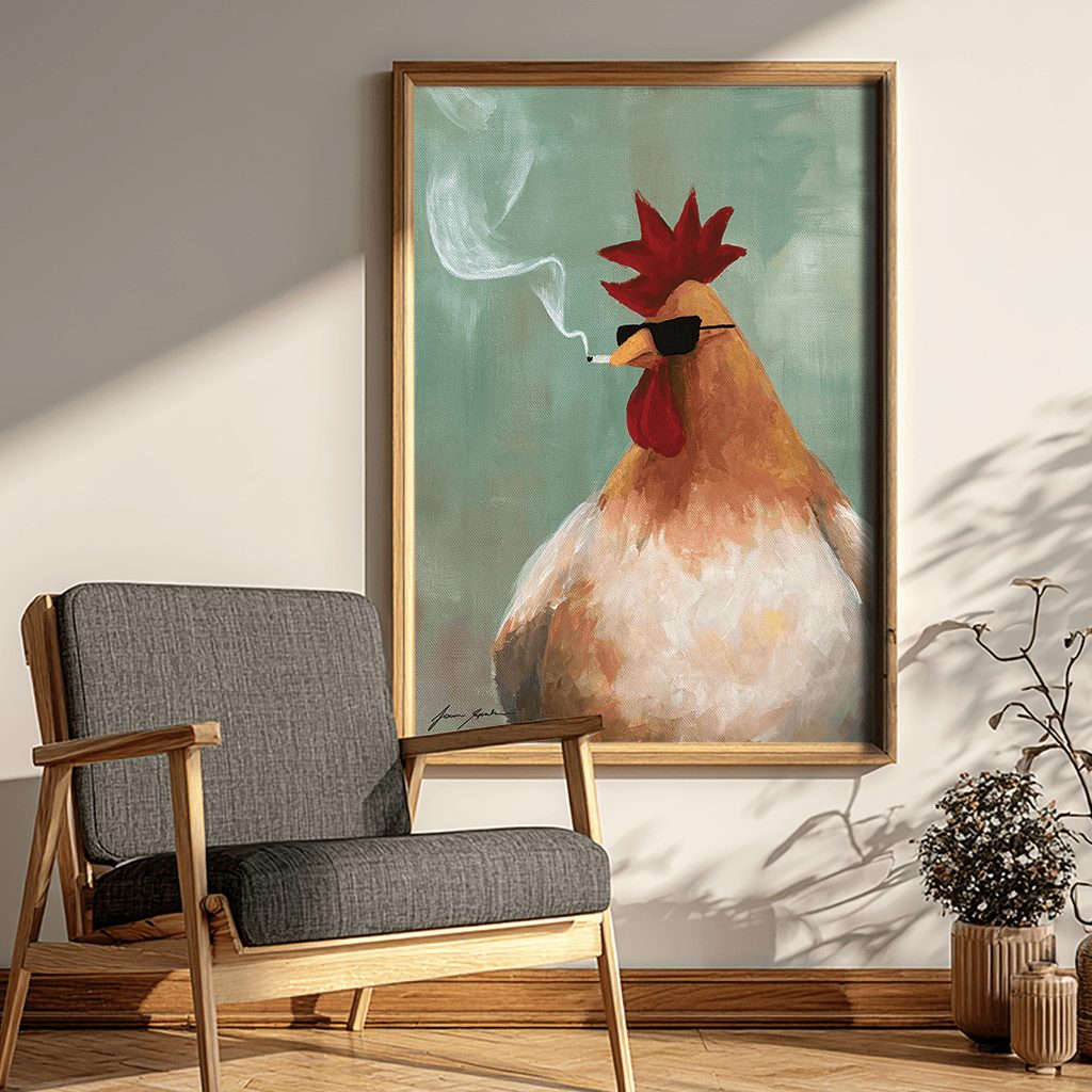 'Cigarette Break' - Painting Reproduction