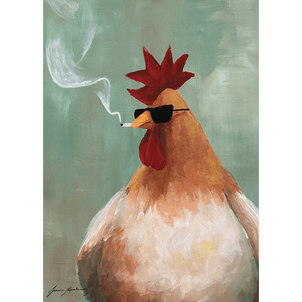 'Cigarette Break' - Painting Reproduction