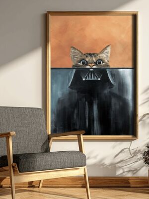 'Cat Vader' - Painting Reproduction