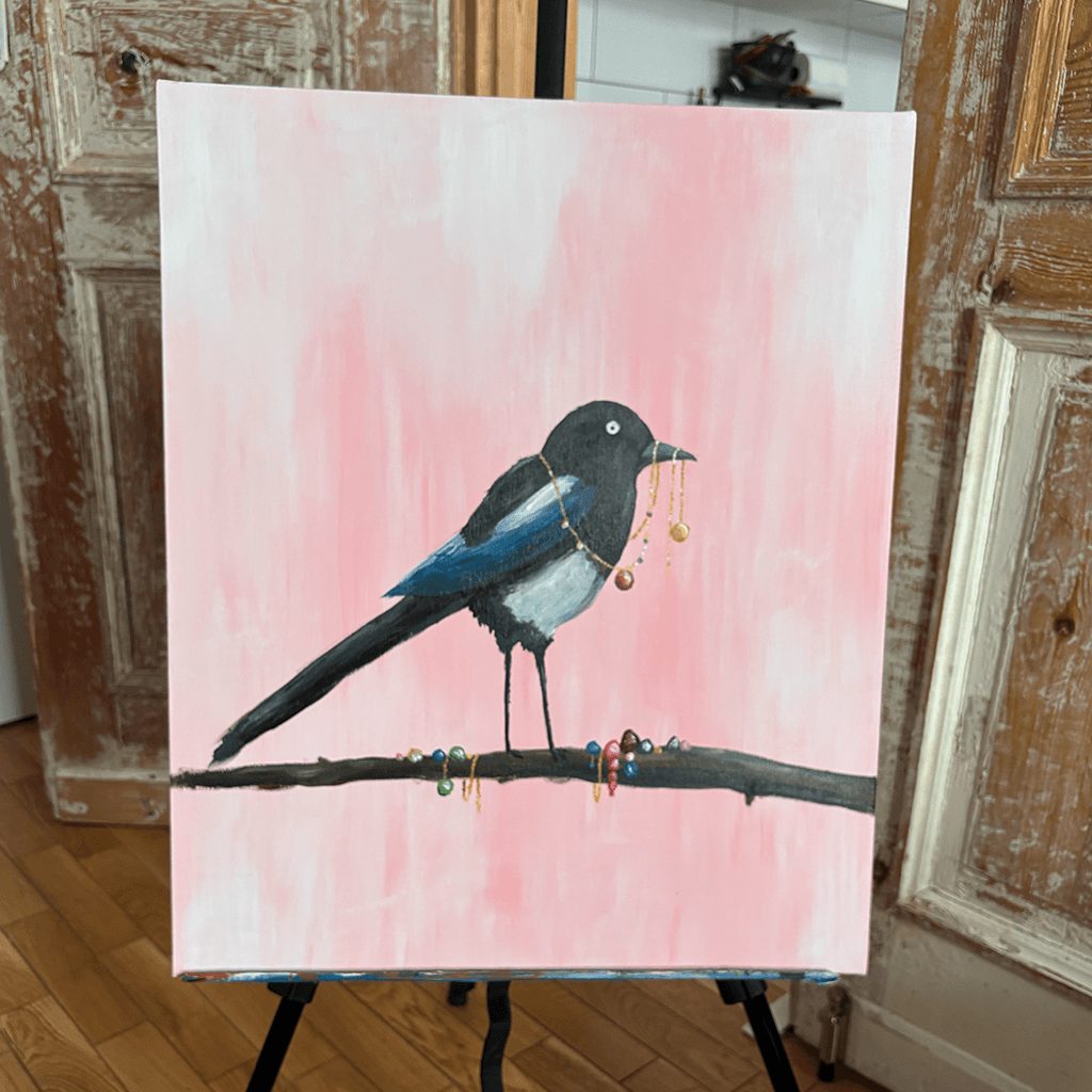 "Jewelry my best friend" - Acrylic on Canvas (SOLD)