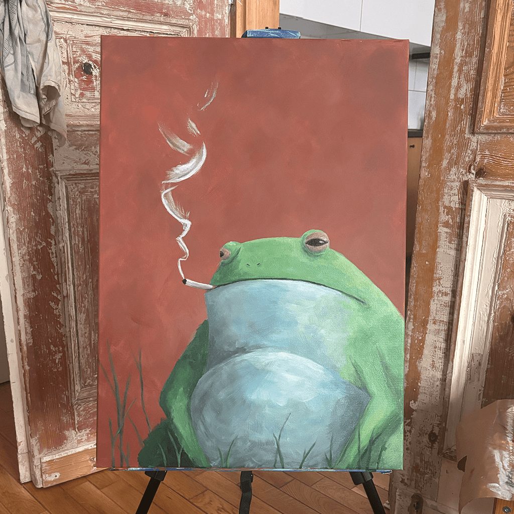 "The Addicted Frog” no. 1 - Acrylic on Canvas (SOLD)