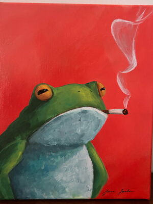 "The Addicted Frog" no. 3 - Acrylic on Canvas (SOLD)