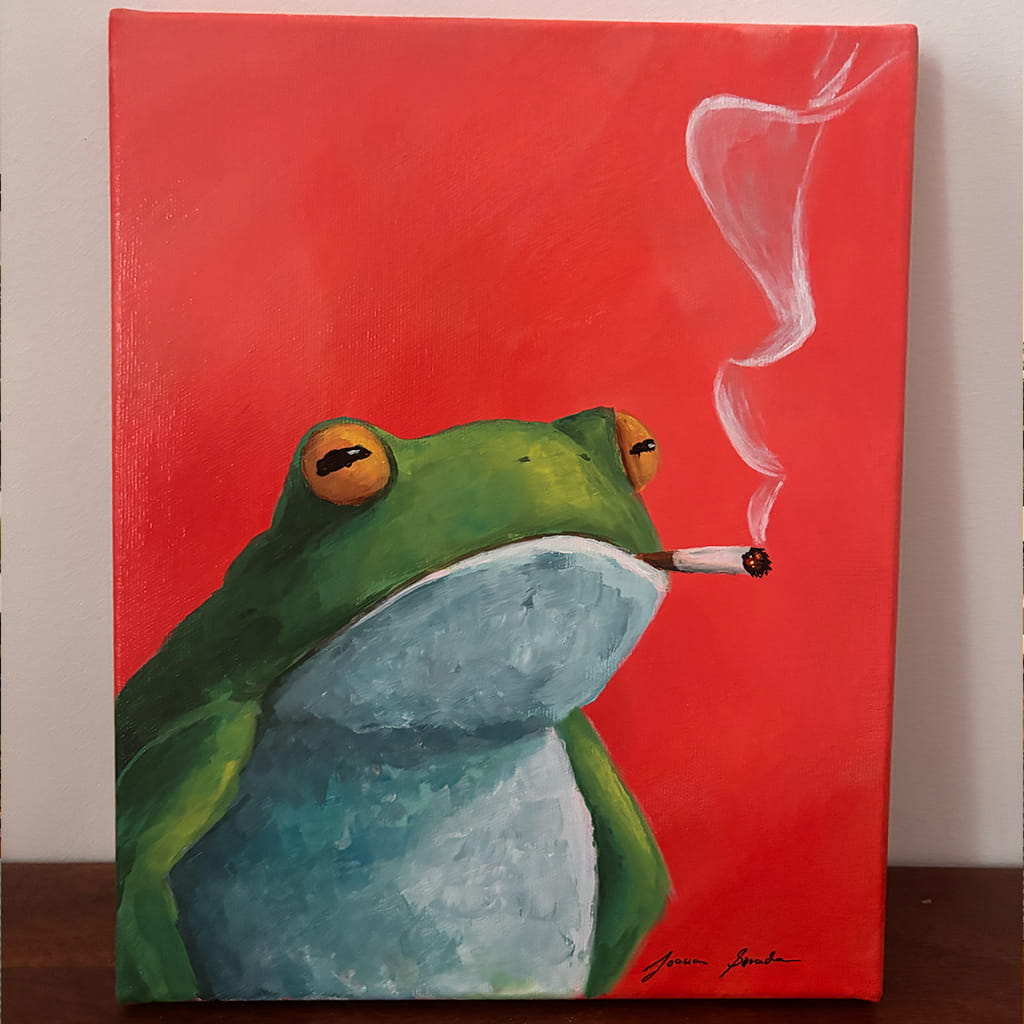 "The Addicted Frog" no. 3 - Acrylic on Canvas (SOLD)